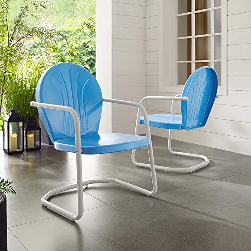 Crosley Furniture Griffith Metal Outdoor Chair - Sky Blue