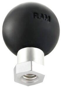 ram mounts ball adapter with 1/4″ – 20″ female threaded hole and hex post ram-b-337u with b size 1″ ball
