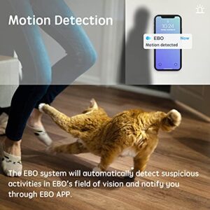 Enabot Pet Camera Home Security Camera,Movable Indoor WiFi Cam,2 Way Talk,Night Vision,1080P Video, Self Charging Rechargeable Wireless Camera for Pet/Baby/Elderly