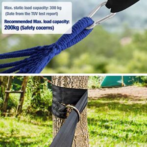 Anyoo Garden Cotton Hammock Comfortable Fabric Hammock with Tree Straps for Hanging Durable Hammock Up to 450lbs Portable Hammock with Travel Bag,Perfect for Camping Outdoor/Indoor Patio Backyard