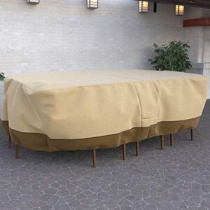 dura covers lrfp5523 patio furniture cover, tan