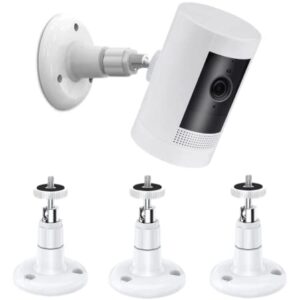 3 Pack Wall Mount for Ring Camera&Stick Up Cam Wired/Indoor Cam//Battery Cam/Ring Plug-in HD Security Cam,Indoor Outdoor Bracket for Wyze Cam Pan/V2 /V3/Outdoor, 360° Adjustable Mounting Bracket