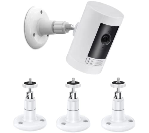 3 Pack Wall Mount for Ring Camera&Stick Up Cam Wired/Indoor Cam//Battery Cam/Ring Plug-in HD Security Cam,Indoor Outdoor Bracket for Wyze Cam Pan/V2 /V3/Outdoor, 360° Adjustable Mounting Bracket