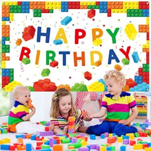 Building Blocks Party Decorations Banner Colorful Blocks Birthday Photography Backdrop Building Blocks Theme Party Supplies