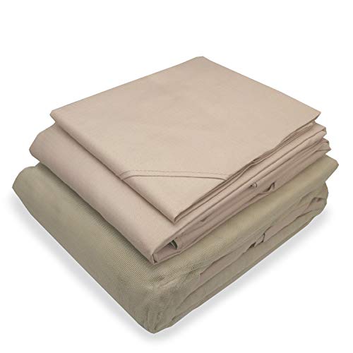 Garden Winds Replacement Canopy Top Cover and Netting Set for Broyhill Eagle Brooke Ashford Asheville Gazebo - Riplock 350 - Beige - Will FIT These Models ONLY: A101007600, A101007603, A101007604