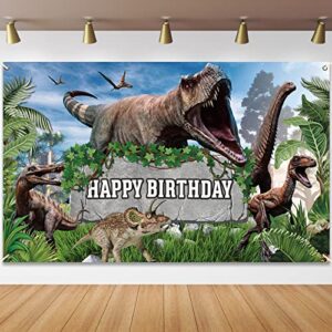 dinosaurs birthday party backdrop banner dinosaur world birthday party decorations for boys kids birthday party dinosaur themed backgroud backdrop for indoor outdoor party decorations supplies