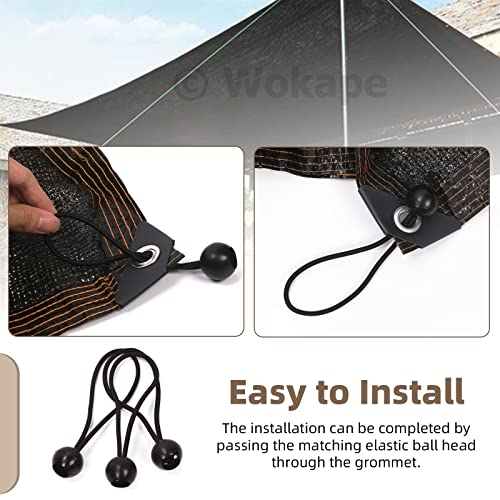 Wokape 6.6 × 9.8Ft Shade Fabric Sun Shade Cloth with Grommets, Greenhouse Garden Shade Cover Plant Shades with Elastic String