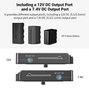 SmallRig NP-F Battery Adapter Plate Lite for Sony NP-F Battery, w/ 12V/7.4V Output Port, LED Low Battery Indicator - 3018