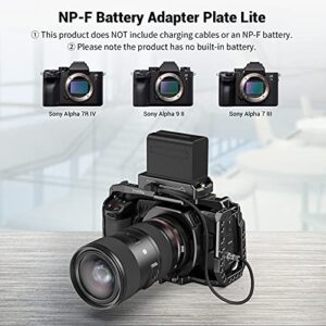 SmallRig NP-F Battery Adapter Plate Lite for Sony NP-F Battery, w/ 12V/7.4V Output Port, LED Low Battery Indicator - 3018