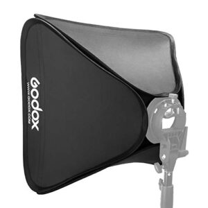 godox 24″x24″/60cmx60cm portable collapsible softbox kit for camera photography studio flash fit bowens elinchrom mount