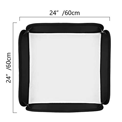 Godox 24"x24"/60cmx60cm Portable Collapsible Softbox Kit for Camera Photography Studio Flash fit Bowens Elinchrom Mount