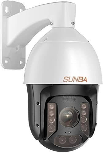 SUNBA Auto Tracking PTZ Camera PoE+ Outdoor, 36X Optical Zoom 5MP Smart Security Dome, RTMP for YouTube Live Streaming, Two-Way Audio, Night Vision up to 1500ft (P636 V2, Performance Series)