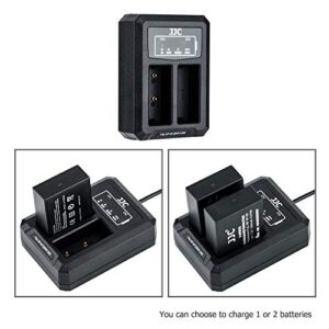 JJC NP-W126 Battery Charger USB Dual Slot for Fuji Fujifilm X-T3 X-T2 X-T1 X-S10 X-T30 X-T20 X-T10 X-T200 X-T100 X100V X100F X-H1 X-PRO3 X-PRO2 X-E4 X-E3 X-E2 X-E2S X-E1 X-A7 and More Fujifilm Cameras