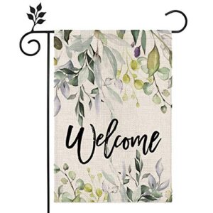 crowned beauty spring floral welcome garden flag 12×18 inch small vertical double sided seasonal outside wedding décor for yard farmhouse cf097-12