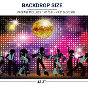 Allenjoy Vintage 70s Disco Decoration Backdrop for Parties Shining Neon Dancer Night Photography Background Glow Grazy Birthday Banner Photo Booth Props