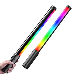 ulanzi rgb led light wand, 360°rgb video wand stick for photography, 2600mah built-in rechargable cube light， 2500-9000k dimmable camera light w lcd