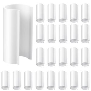 32 pieces white snap clamp for pvc pipe greenhouses, row covers, shelters, bird protection, 2.4 inches long (for 1 inch pvc pipe)