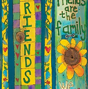 Studio M Choose Your Friends 13" Mini Art Pole Small Decorative Indoor/Outdoor Garden Post, Great Gift, Stake Included for Easy Installation, No Digging - Made in The USA