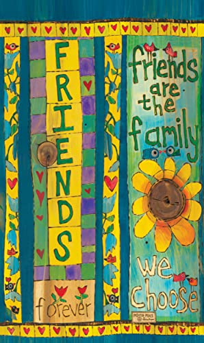 Studio M Choose Your Friends 13" Mini Art Pole Small Decorative Indoor/Outdoor Garden Post, Great Gift, Stake Included for Easy Installation, No Digging - Made in The USA