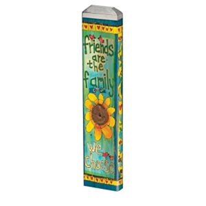 Studio M Choose Your Friends 13" Mini Art Pole Small Decorative Indoor/Outdoor Garden Post, Great Gift, Stake Included for Easy Installation, No Digging - Made in The USA