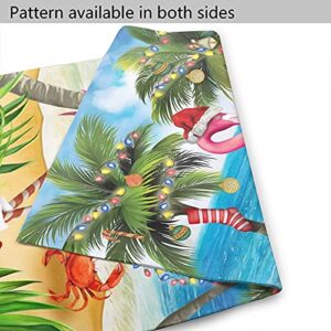 Mr.Tom Merry Christmas Flamingo Garden Flag Double Sided Outdoor Garden Yard Banner Decoration Size 12.5"X18"