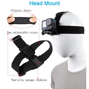 Accessories Set for GoPro Hero 11/10/9/8/7/6/5/4,New Quick Release Head Strap Mount + Chest Mount Harness + Backpack Clip Holder + 360°Rotating Wrist Strap