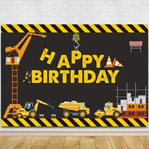 construction theme birthday party photography backdrop – dump truck birthday background cake table boy birthday decorations