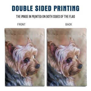 Yorkie Dog Garden Flag Welcome - Dogs House Flags Yorkshire Flags Double Sided Dog Welcome Outdoor Seasonal Flags Small Yorkie Mom Banners and Flags 12x18