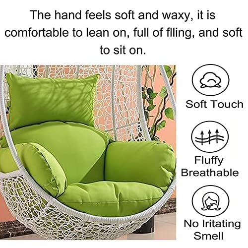 MHUQIA Hanging Basket Chair Cushions, Hanging Egg Chair Cushion Replacement, Indoor, Hanging Hammock Chair Cushion, Thick Nest Back Pillow Patio Garden Swing Chair Cushion Seat Pads (E)