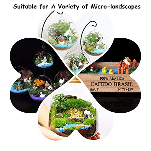 LONCESS Rabbit and Carrot Fairy Garden Accessories, Fairy Garden Kit, DIY Micro Landscape Ornaments for Easter Bunny Decor Garden Potted Plant Terrarium Decor Fairy Garden Miniatures 14 Pcs