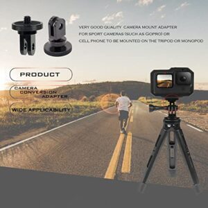 Niewalda Aluminum Camera Tripod Mount Adapter,2pcs ¼-20 Conversion Adapter for Tripod, Suitable for GoPro Hero/Sony/ Insta360 X3/ Sjcam/Action Camera and Other Standard 1/4 inch Accessories