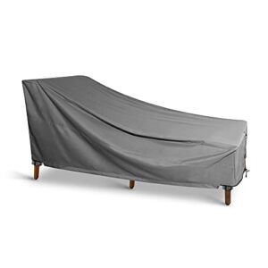 KHOMO GEAR Chaise Lounge Cover Heavy Duty Patio Furniture Cover - Grey