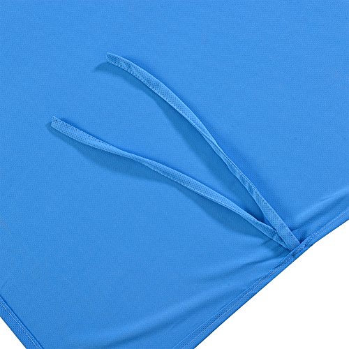 Beach Chair Cover Towel with Side Pockets Microfiber Portable Chaise Lounge Chair Towel for Pool Garden Sun Lounger Sunbathing Vacation (Blue)