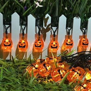 SEMILITS Solar String Lights Outdoor 30LED Yard Decorations with 3D Pumpkin Garden Decor for Halloween Christmas Lights