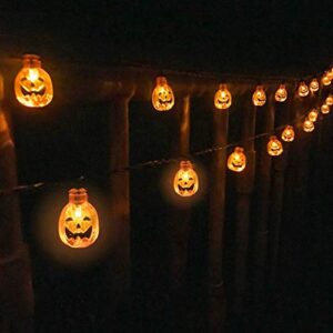 SEMILITS Solar String Lights Outdoor 30LED Yard Decorations with 3D Pumpkin Garden Decor for Halloween Christmas Lights