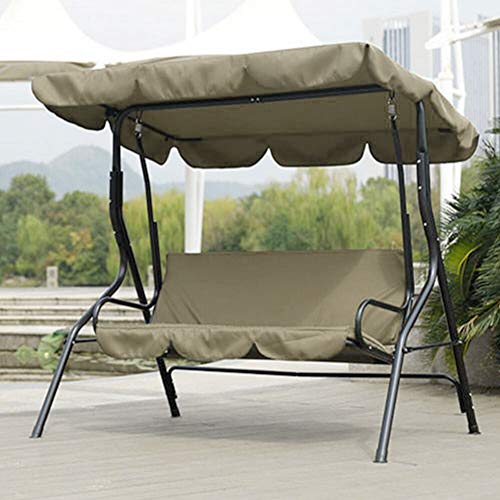 EBTOOLS 3 Seats Swing Chair Hammock Seat Cushion Cover, 59.1x19.7x3.9 inch Waterproof 3Seat Protection Bench Cushion for Patio Yard Courtyard Garden(Beige)