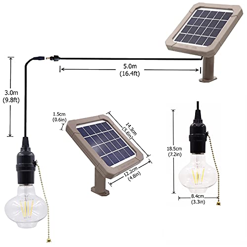 AKASAKI Solar Shed Light, Outdoor Garden Storage Cabin Workshop Garage Patio, Warm White, Day Night Use