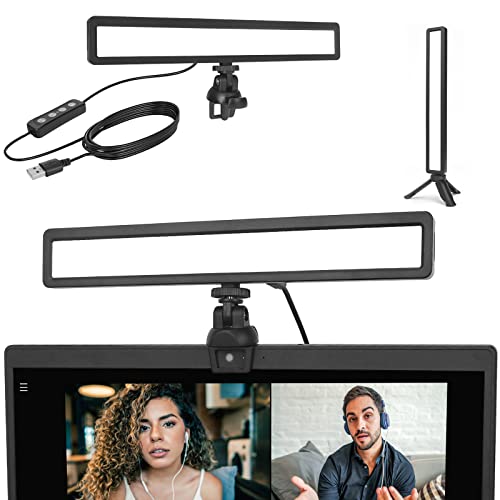 Video Conference Lighting, LUXCEO Zoom Light for Remote Working, Webcam Lighting for Laptop, Zoom Calls, Live Streaming, Online Class, Self Broadcasting, Video Conference Light Kit for Zoom Meeting