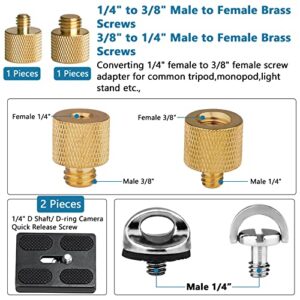 Camera Tripod Adapter, ChromLives 26Pack Camera Screw Mount Set 1/4 to 1/4 Tripod Screw,1/4 to 3/8 Camera Mount Adapter,Hot Shoe Adapter,Tripod Mount Adapter Set for Tripod/Monopod/Quick Release Plate
