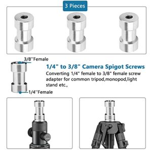 Camera Tripod Adapter, ChromLives 26Pack Camera Screw Mount Set 1/4 to 1/4 Tripod Screw,1/4 to 3/8 Camera Mount Adapter,Hot Shoe Adapter,Tripod Mount Adapter Set for Tripod/Monopod/Quick Release Plate