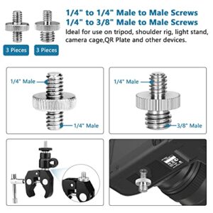 Camera Tripod Adapter, ChromLives 26Pack Camera Screw Mount Set 1/4 to 1/4 Tripod Screw,1/4 to 3/8 Camera Mount Adapter,Hot Shoe Adapter,Tripod Mount Adapter Set for Tripod/Monopod/Quick Release Plate