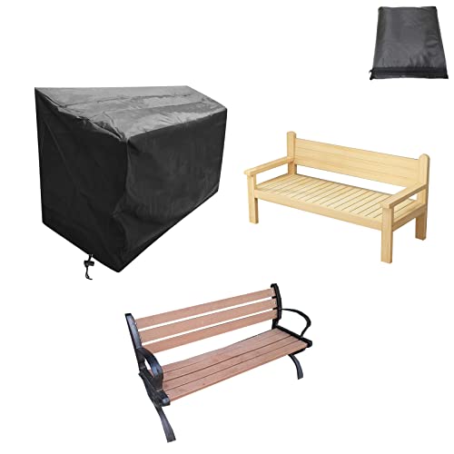 KOCKABC 2 Seater Garden Bench Cover, 53 Inch Outdoor Bench Cover, Waterproof Patio Bench Cover, Patio Sofa Cover, Waterproof Patio Loveseat Cover for Outdoor Furniture