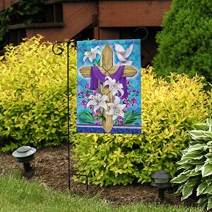 Briarwood Lane Easter Lily Cross Holiday Garden Flag 12.5" x 18"