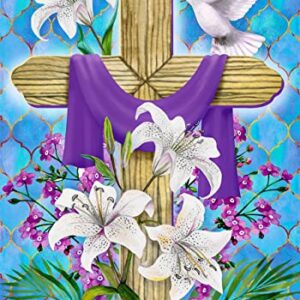 Briarwood Lane Easter Lily Cross Holiday Garden Flag 12.5" x 18"