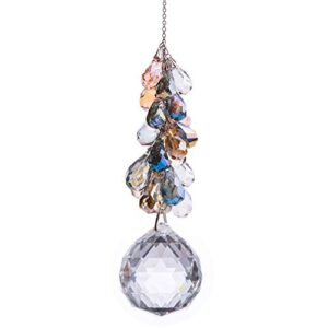 40mm Crystals Ball Prisms Suncatcher Hanging Ornament Chakra Crystals Rainbow Maker with Colors Crystal Pendants for Home,Office,Garden Decoration