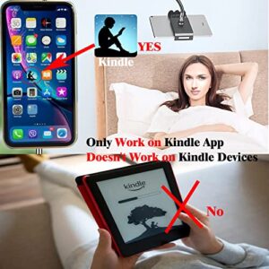 Vekesen TIK Tok Kindle App Bluetooth Remote Control Page Turner TikTok Remote Scrolling Ring clicker for iPhone iPad Camera Remote Shutter Selfie Button (Obsidian Black)