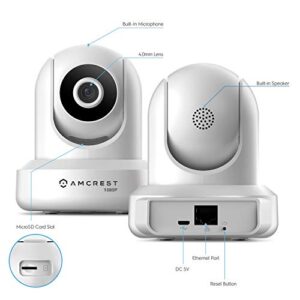 Amcrest 1080P WiFi Security Camera 2MP Indoor Pan/Tilt Wireless IP Camera, IP2M-841W (White)