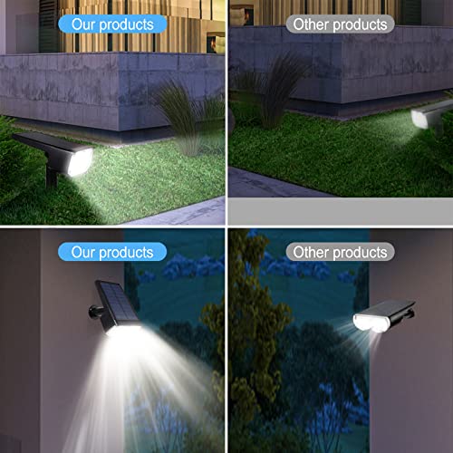 Solar Spot Lights Outdoor,AMZAVER 43 LED Solar Garden Pathway Lights, IP67 Waterproof Garden Light for Tree Flag,3 Lighting Modes Solar Powered Landscape Lights Wall Lights in One Landscape Spotlights