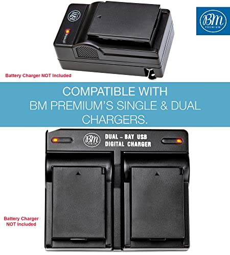 BM Premium 2-Pack of LP-E12 Batteries for Canon EOS-M, EOS M2, EOS M10, EOS M50, EOS M50 Mark II, EOS M100, EOS M200, SX70 HS, Rebel SL1 Cameras