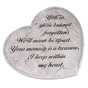 roman you are gone but not forgotten heart garden stepping stone 11 inch